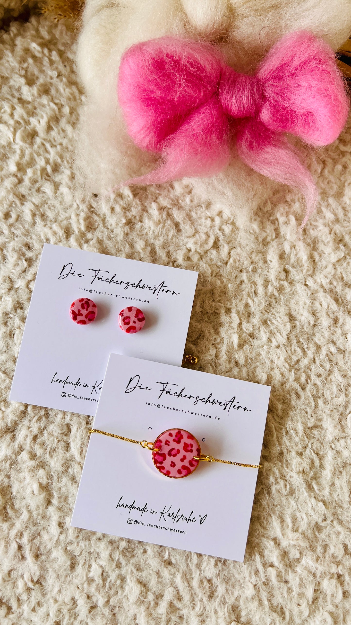 Leo Bundle rosa | Armband und Ohrstecker