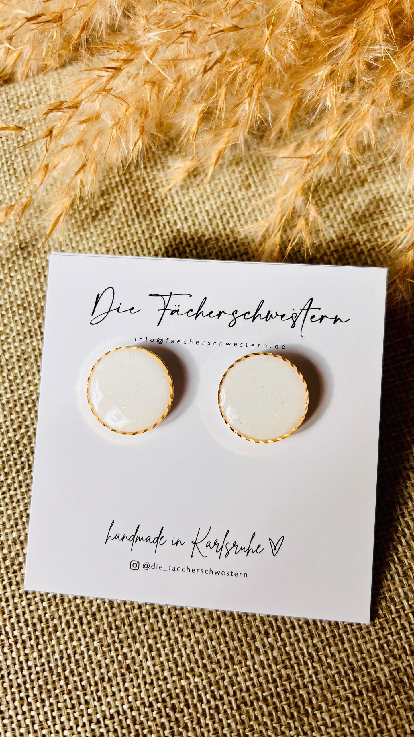 xmas 2025 | Weihnachtsstecker-weiß/glitzer mit Goldrand