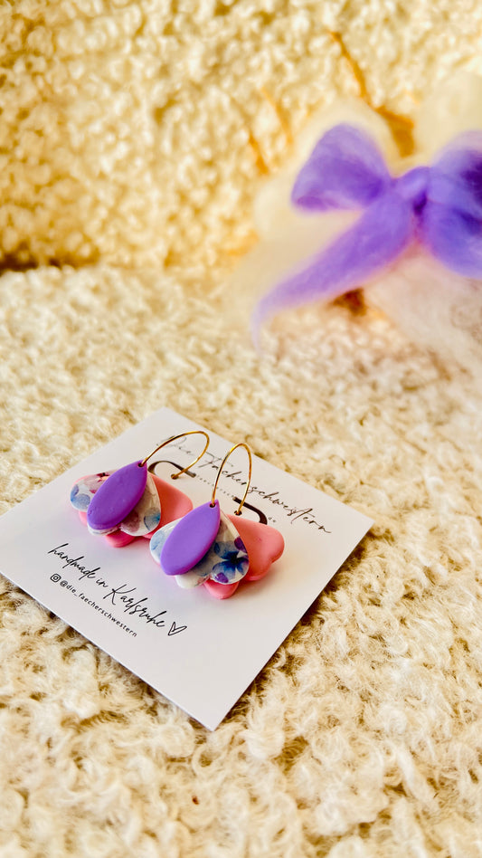 SPRINGVIBES 🌸 | Ohrringe Triologie | purple Flowers