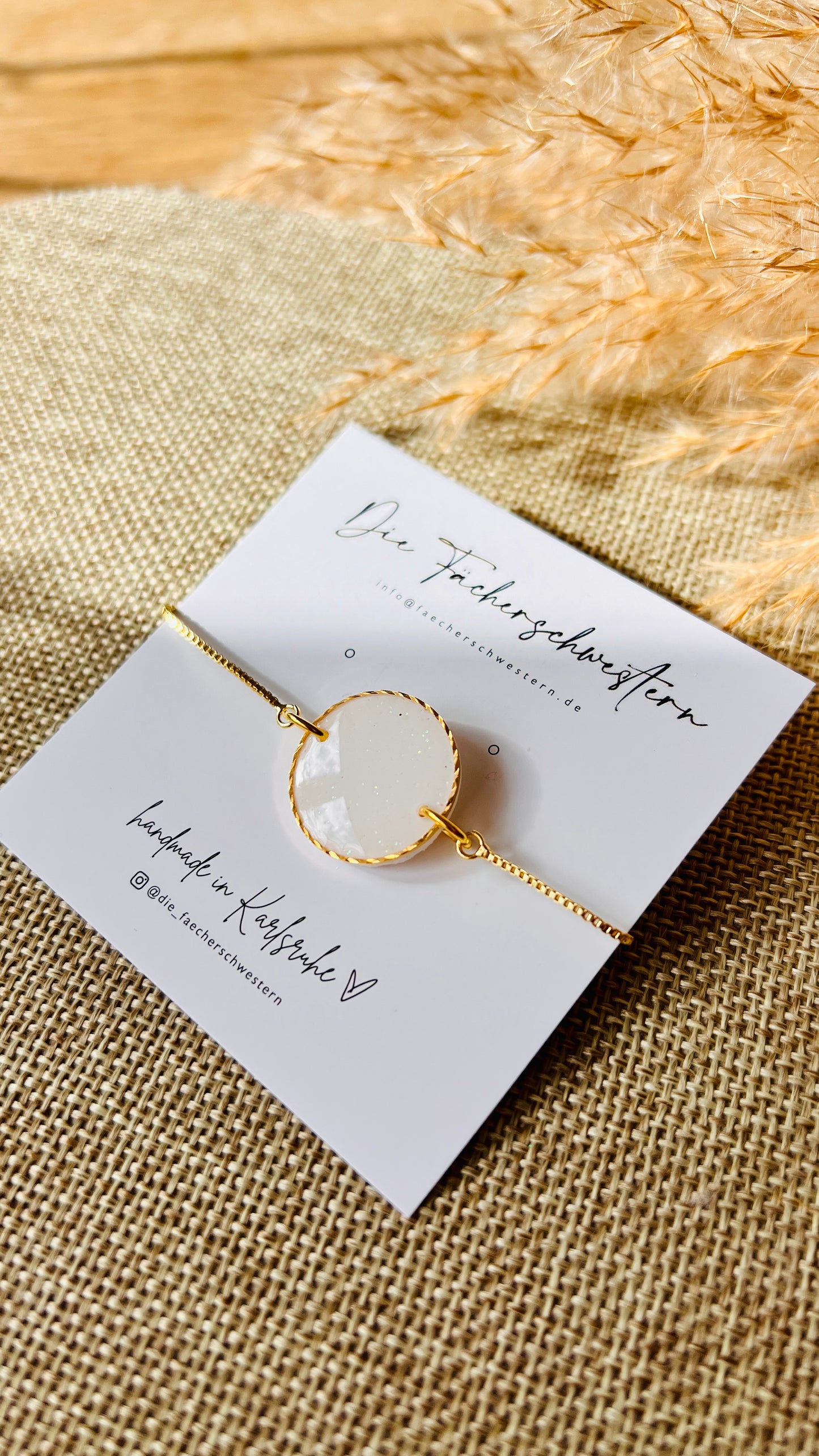 xmas 2025 | Armband-weiß/glitzer mit Goldrand