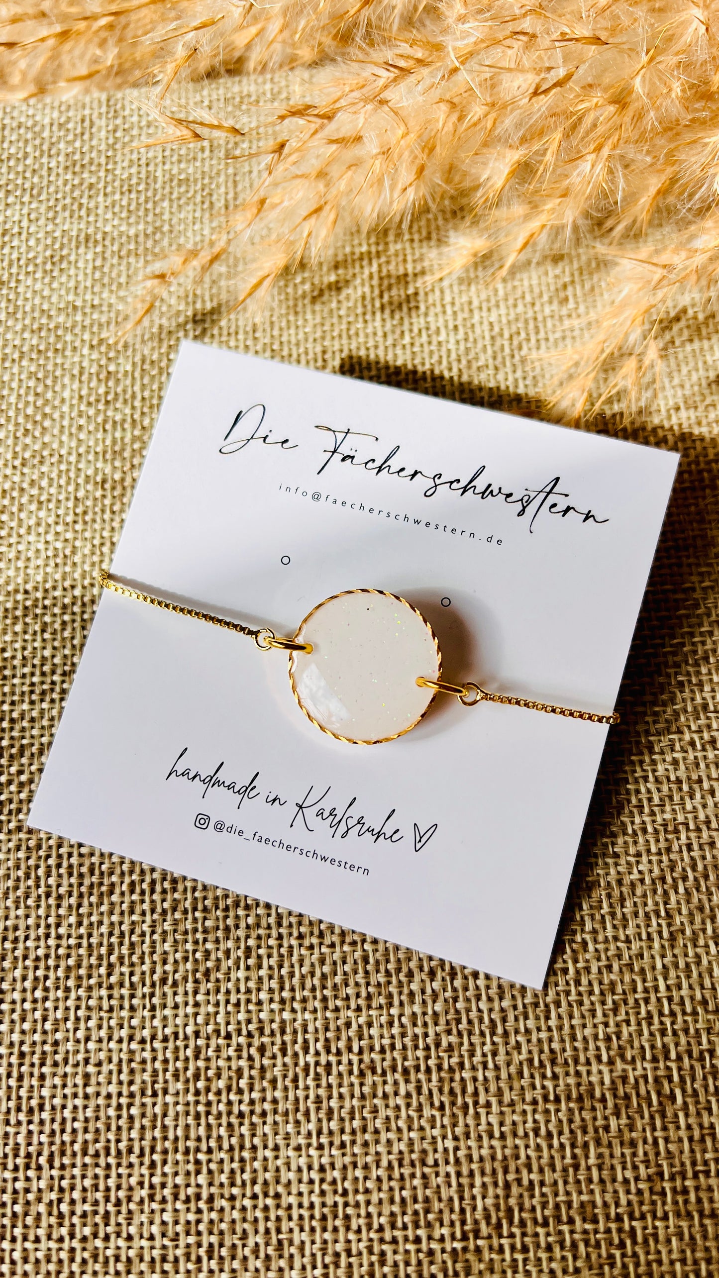 xmas 2025 | Armband-weiß/glitzer mit Goldrand