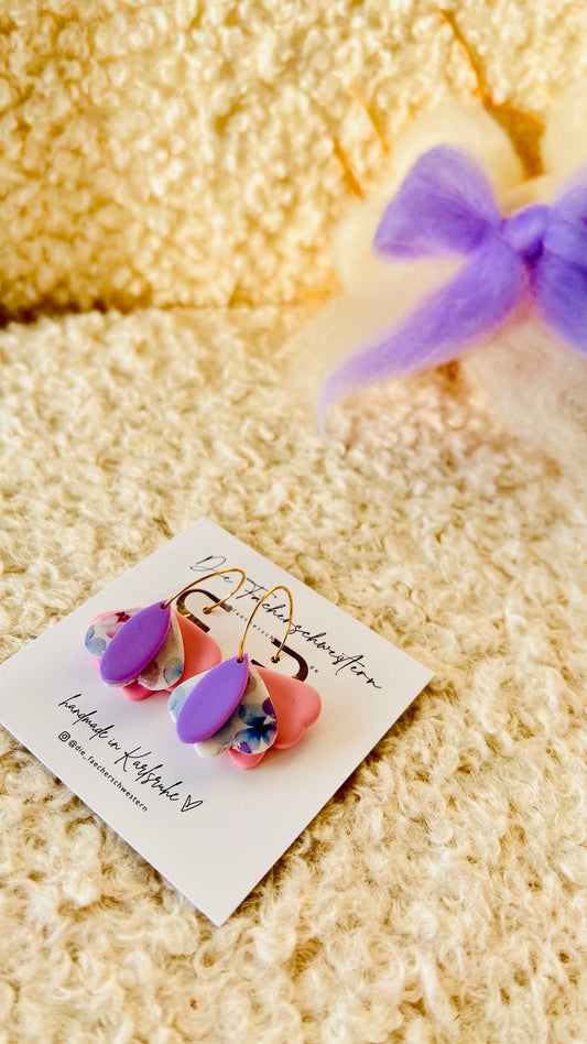 SPRINGVIBES 🌸 | Ohrringe Triologie | purple Flowers