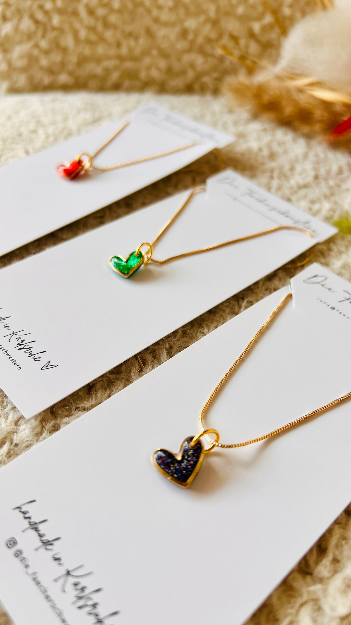 Holiday Season 🎄 | Glitzer Herzchen Halskette