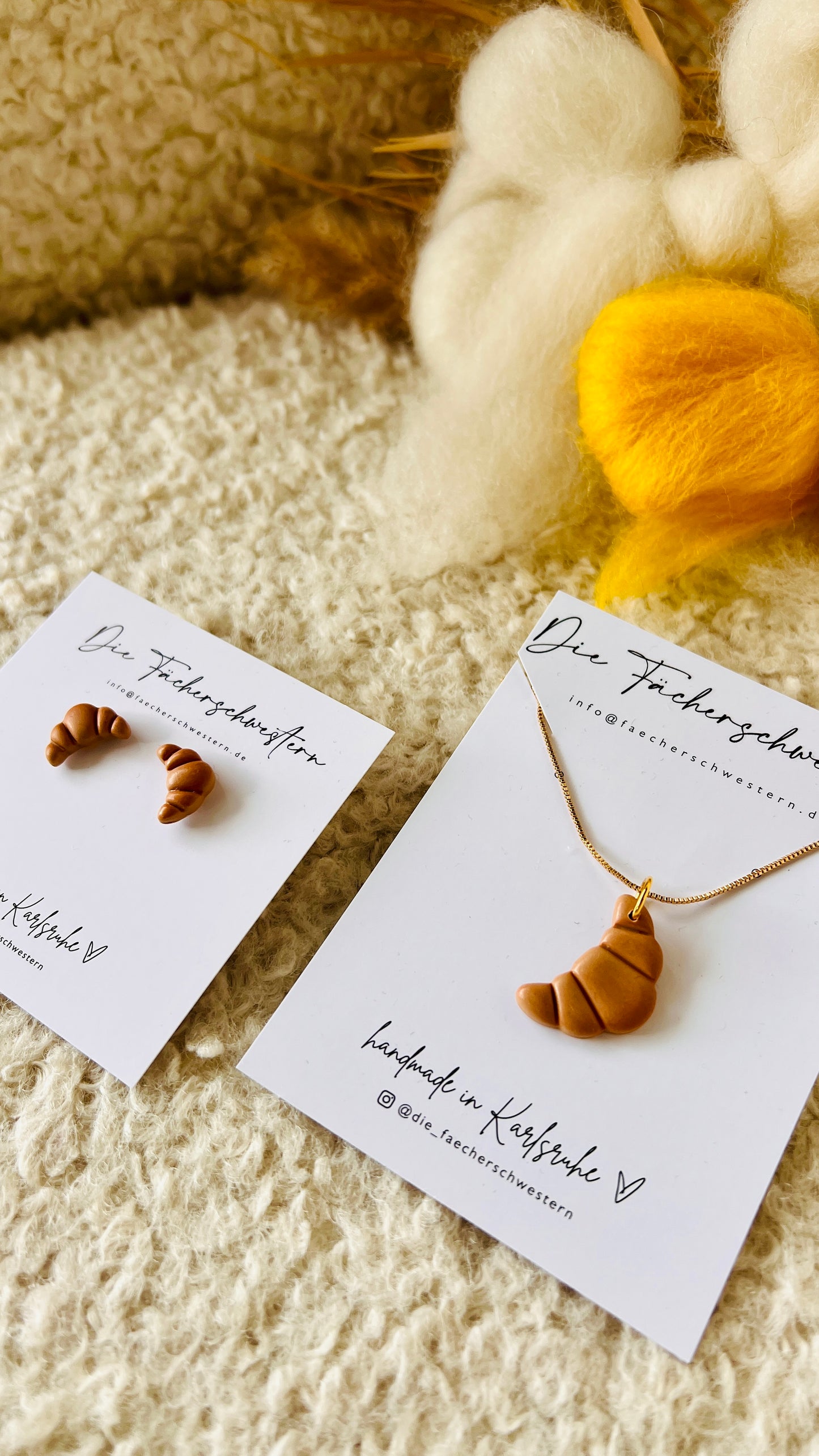Bundle Ohrstecker & Halskette | Mademoiselle Croissant 🥐