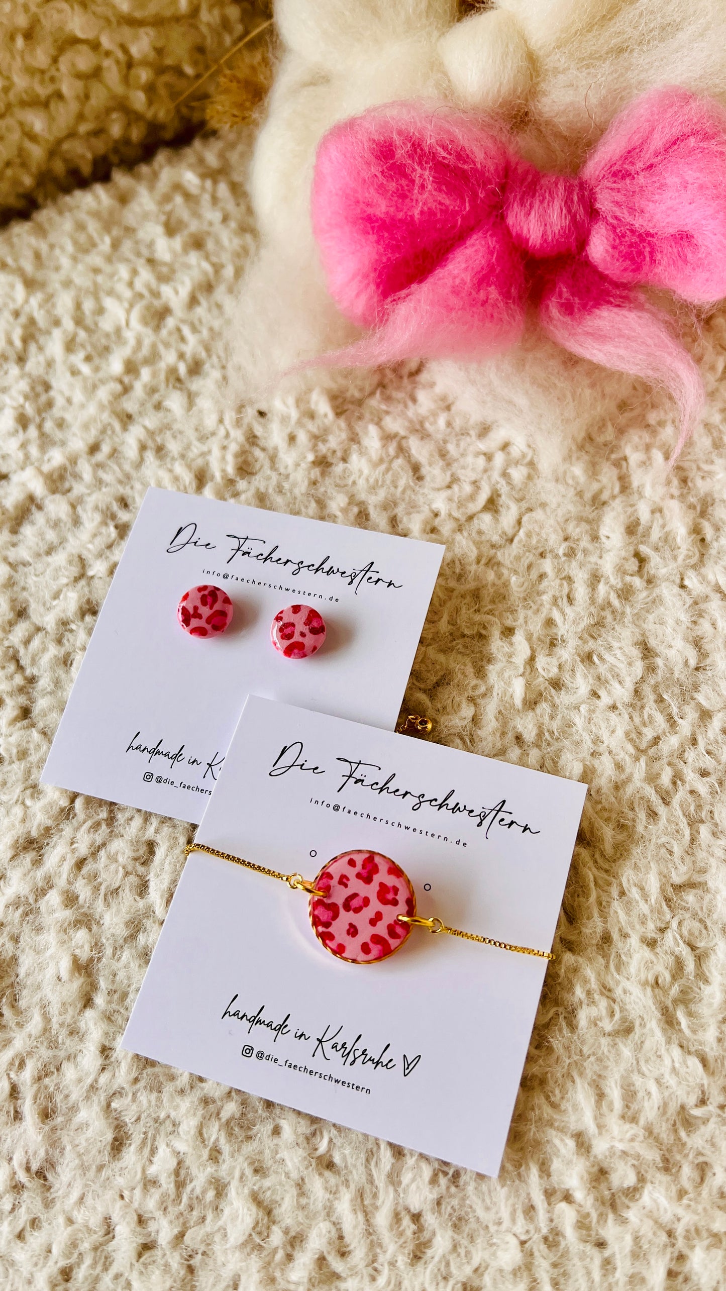 Leo Bundle rosa | Armband und Ohrstecker
