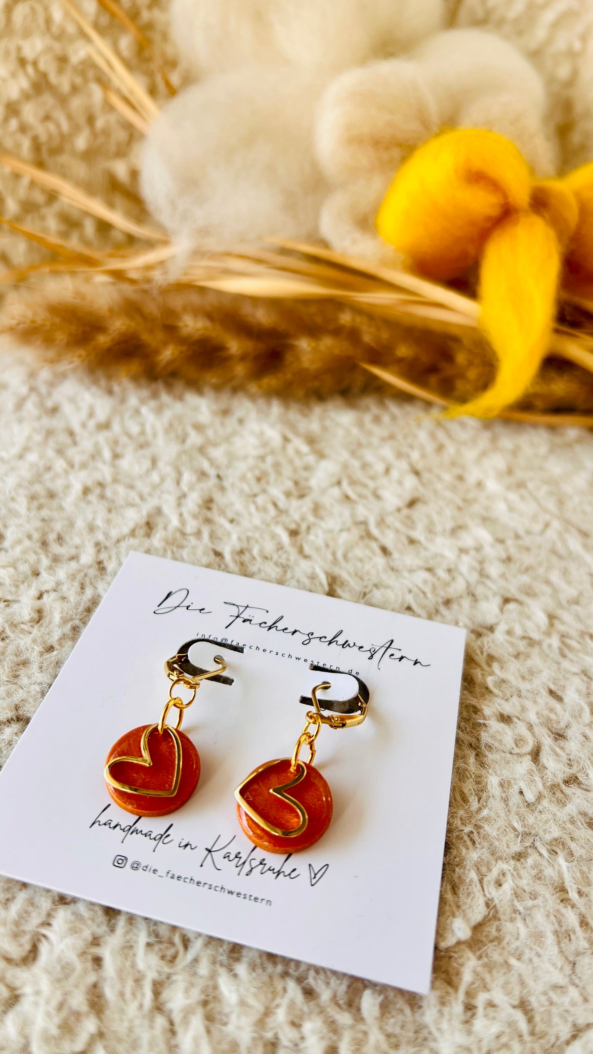 Herzchen Hänger orange