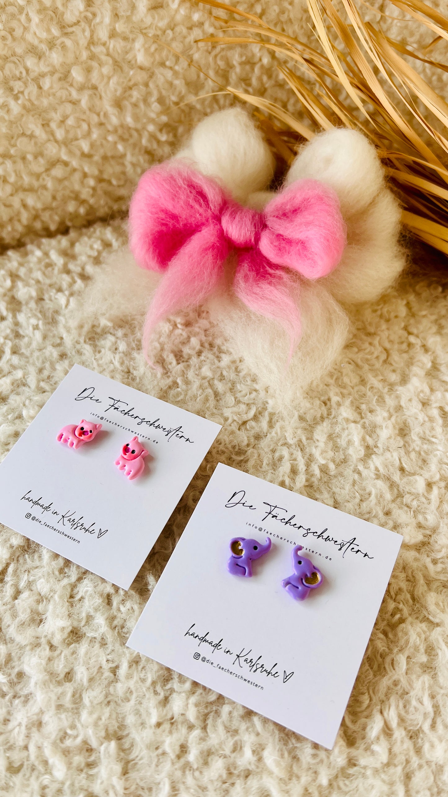 Ohrstecker Schweinchen & Elefant
