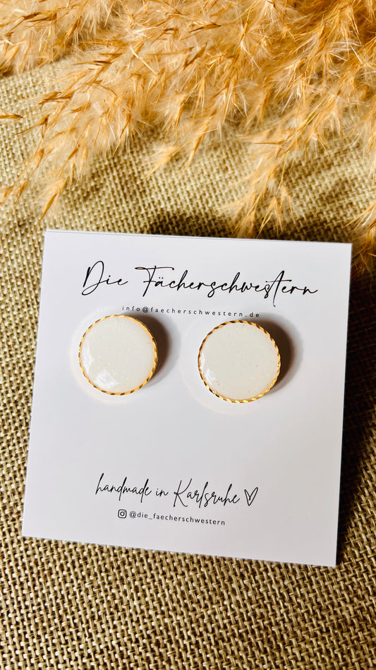 xmas 2025 | Weihnachtsstecker-weiß/glitzer mit Goldrand