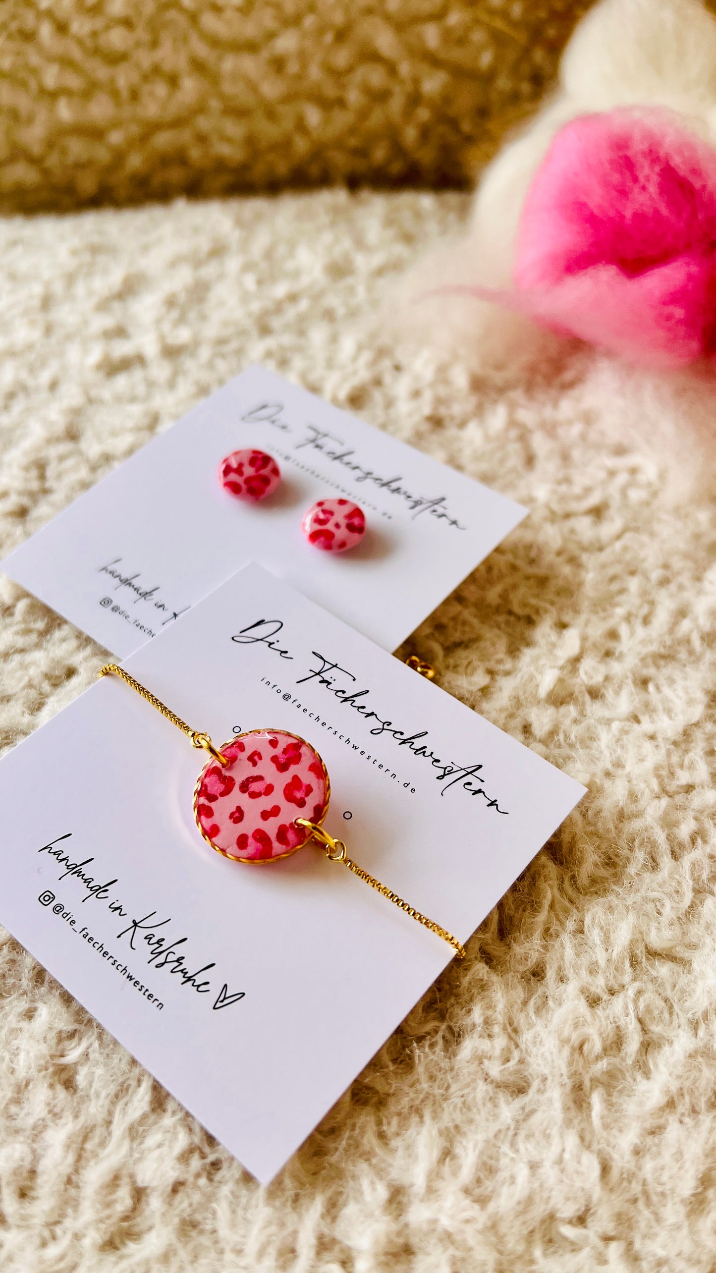Leo Bundle rosa | Armband und Ohrstecker