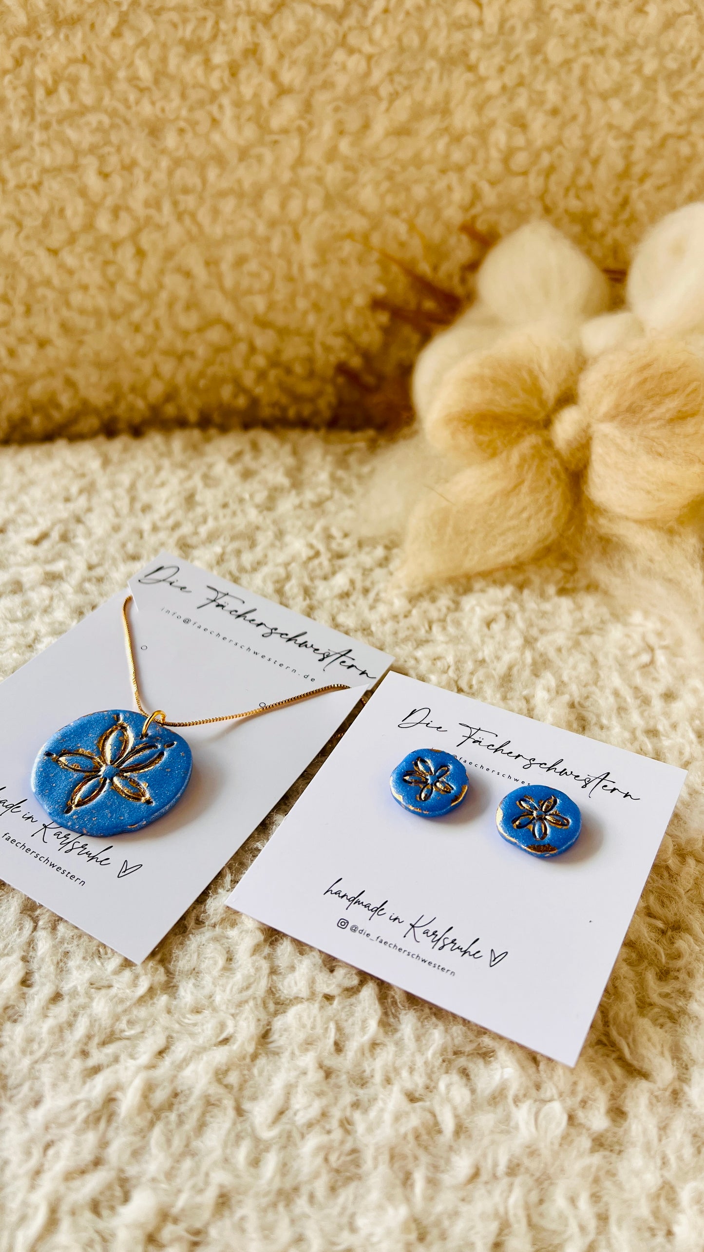 Sand & Sea 🐚 | Bundle Halskette & Stecker „Sanddollar“