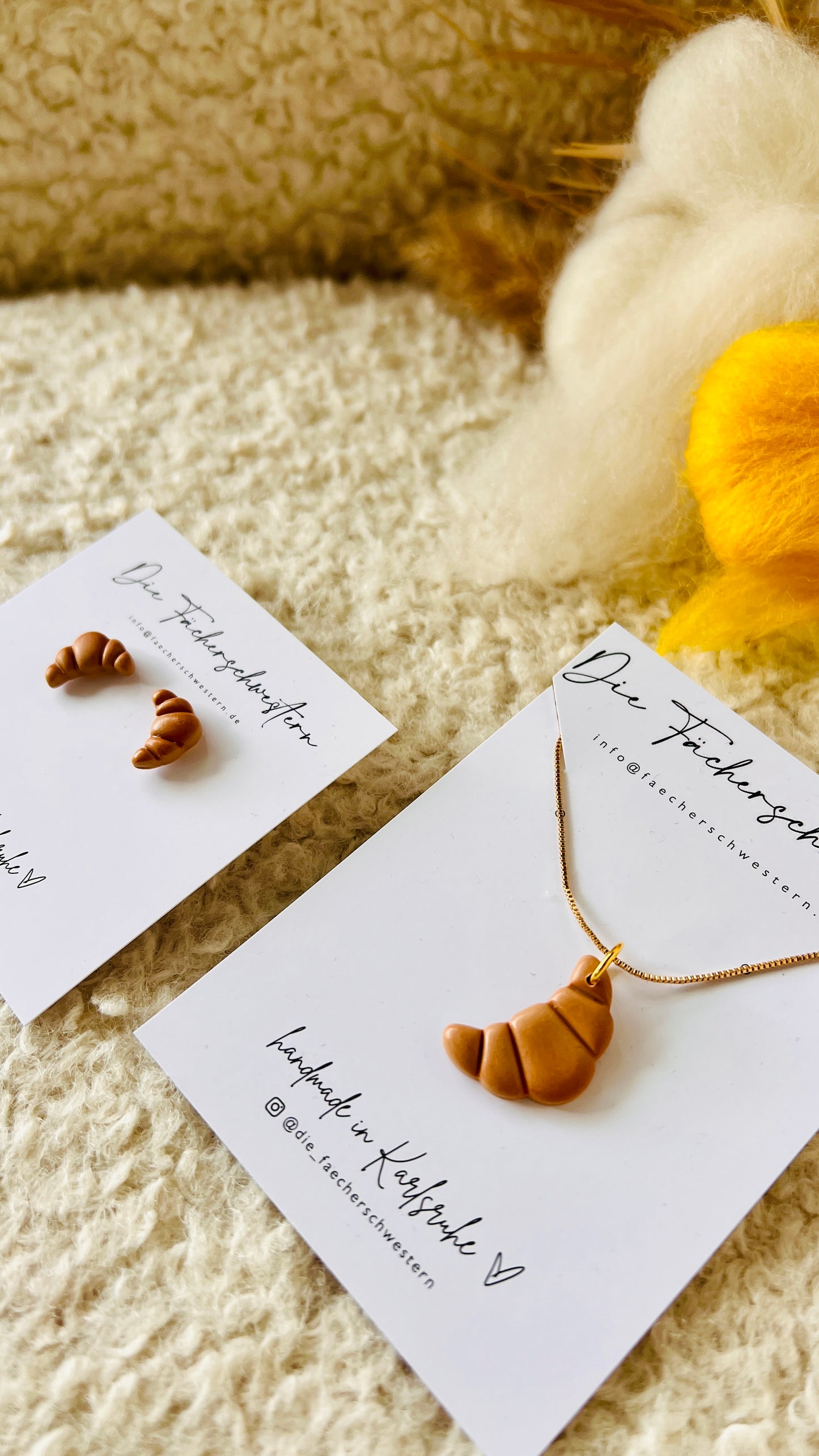Bundle Ohrstecker & Halskette | Mademoiselle Croissant 🥐