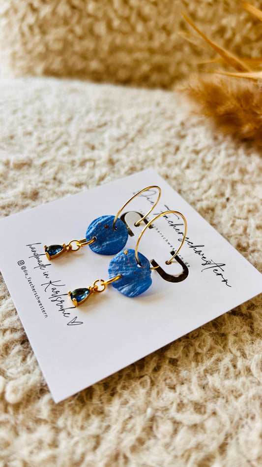 Creole mit blauem Zirkonia