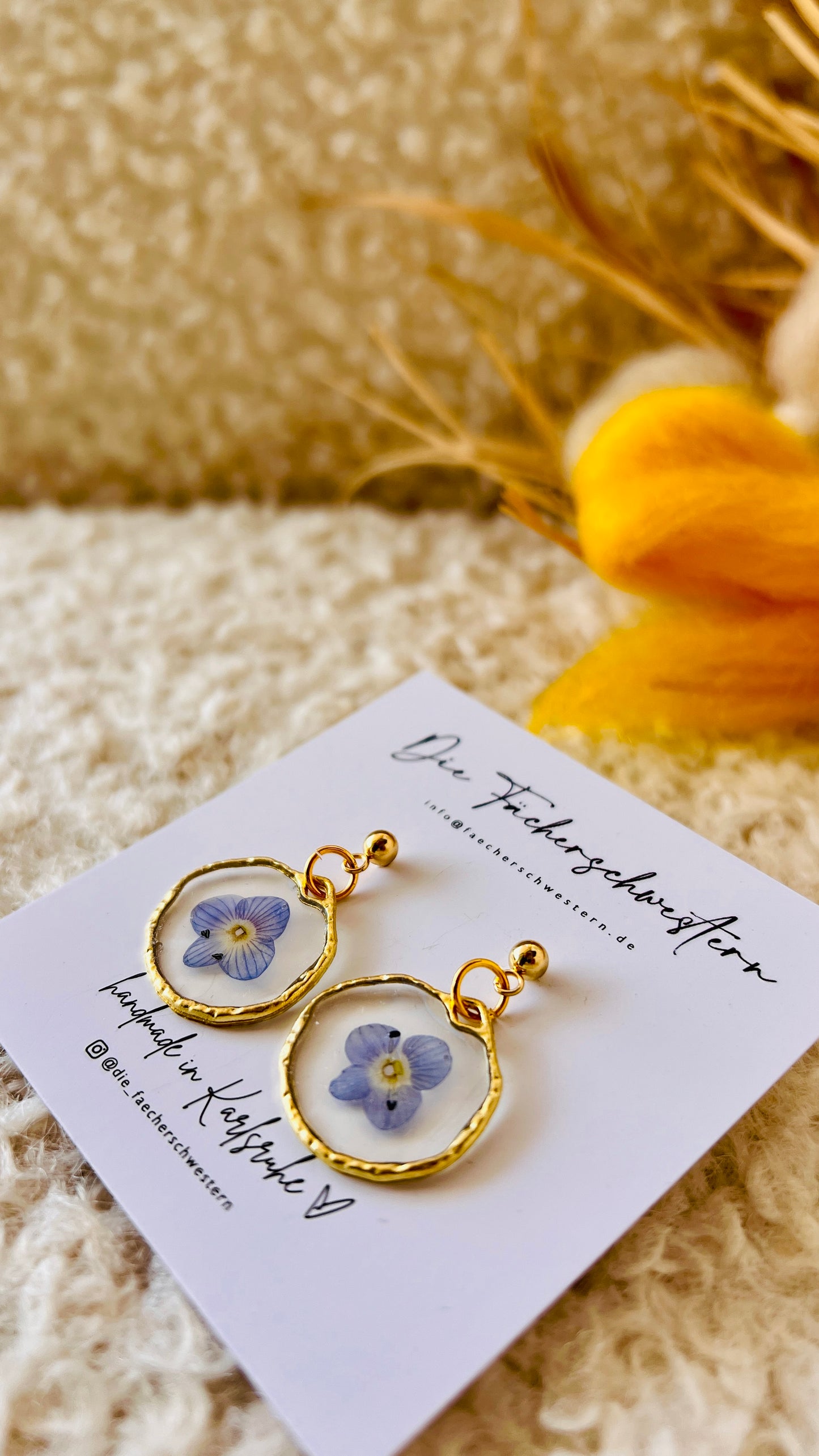 SPRINGVIBES 🌸 | Ohrringe „wildes Stiefmütterchen“ groß