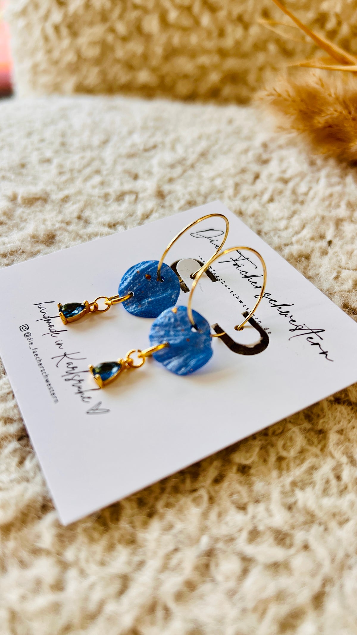 Creole mit blauem Zirkonia