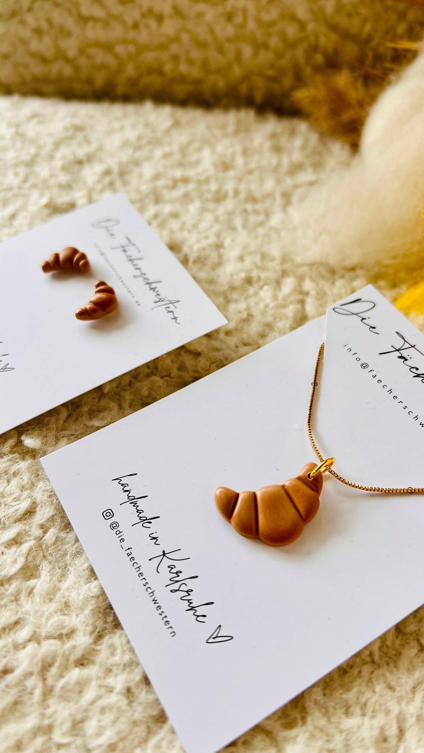 Bundle Ohrstecker & Halskette | Mademoiselle Croissant 🥐