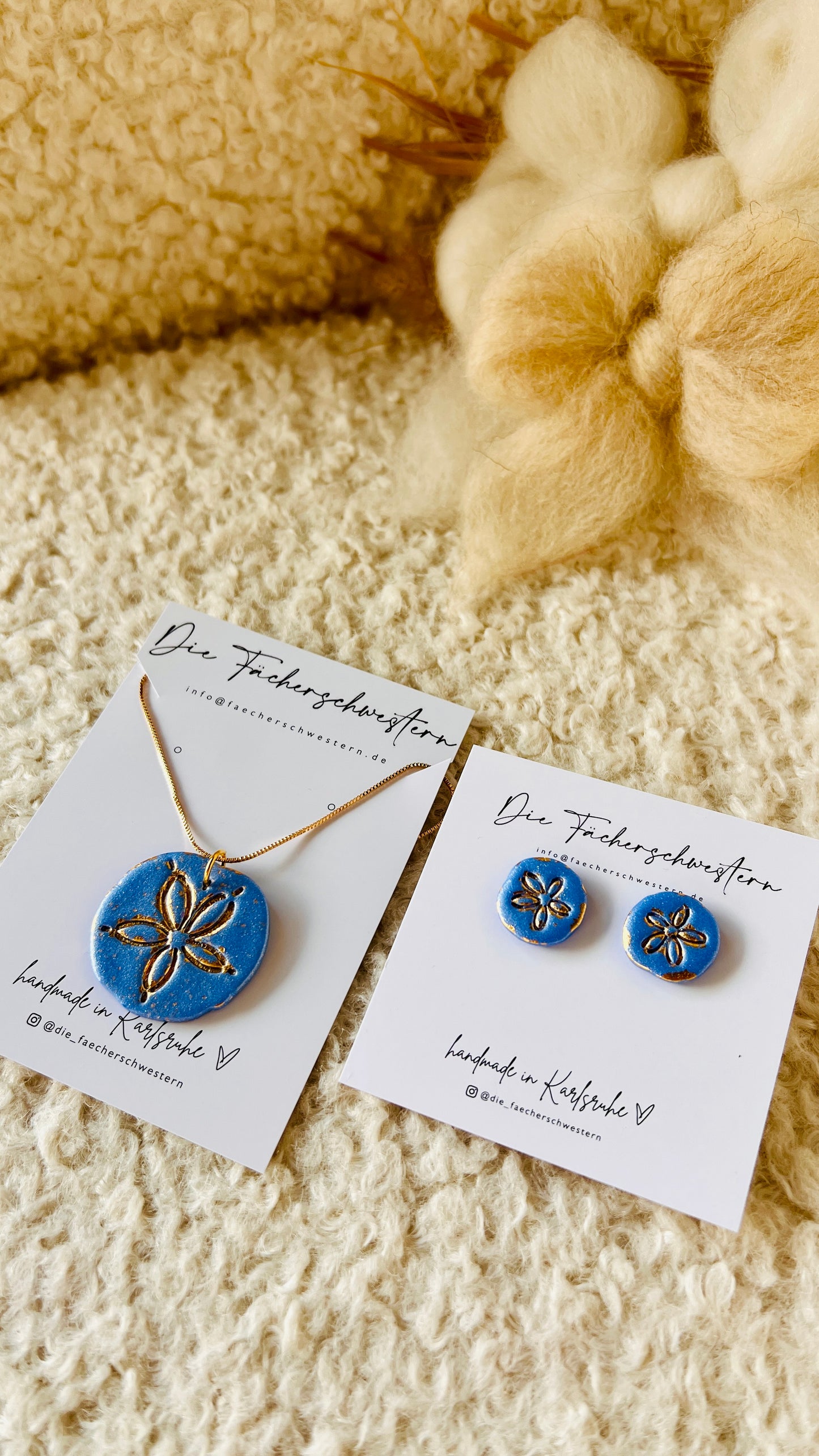 Sand & Sea 🐚 | Bundle Halskette & Stecker „Sanddollar“