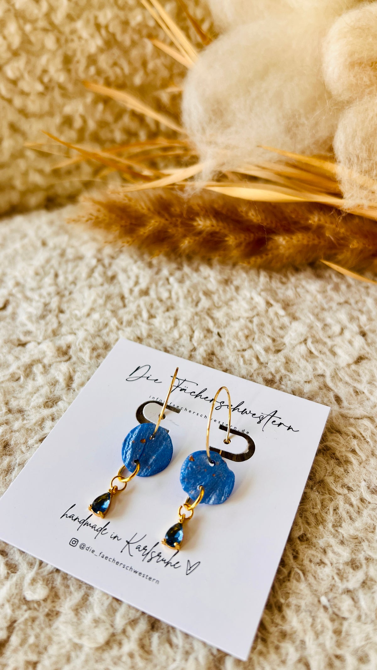 Creole mit blauem Zirkonia