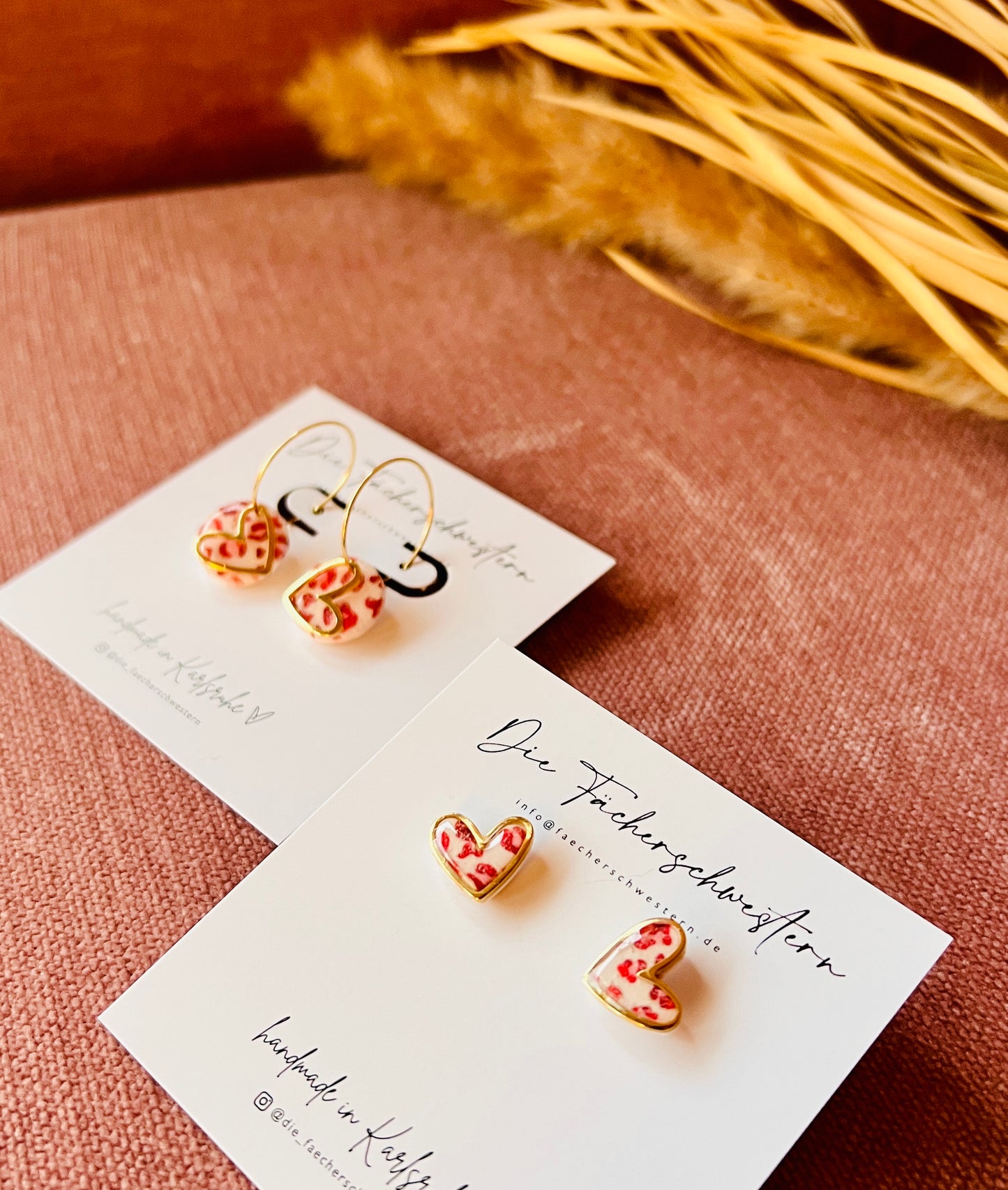 L.O.V.E. ❤️ | Herzchen Bundle - Creole & Stecker - Leoprint