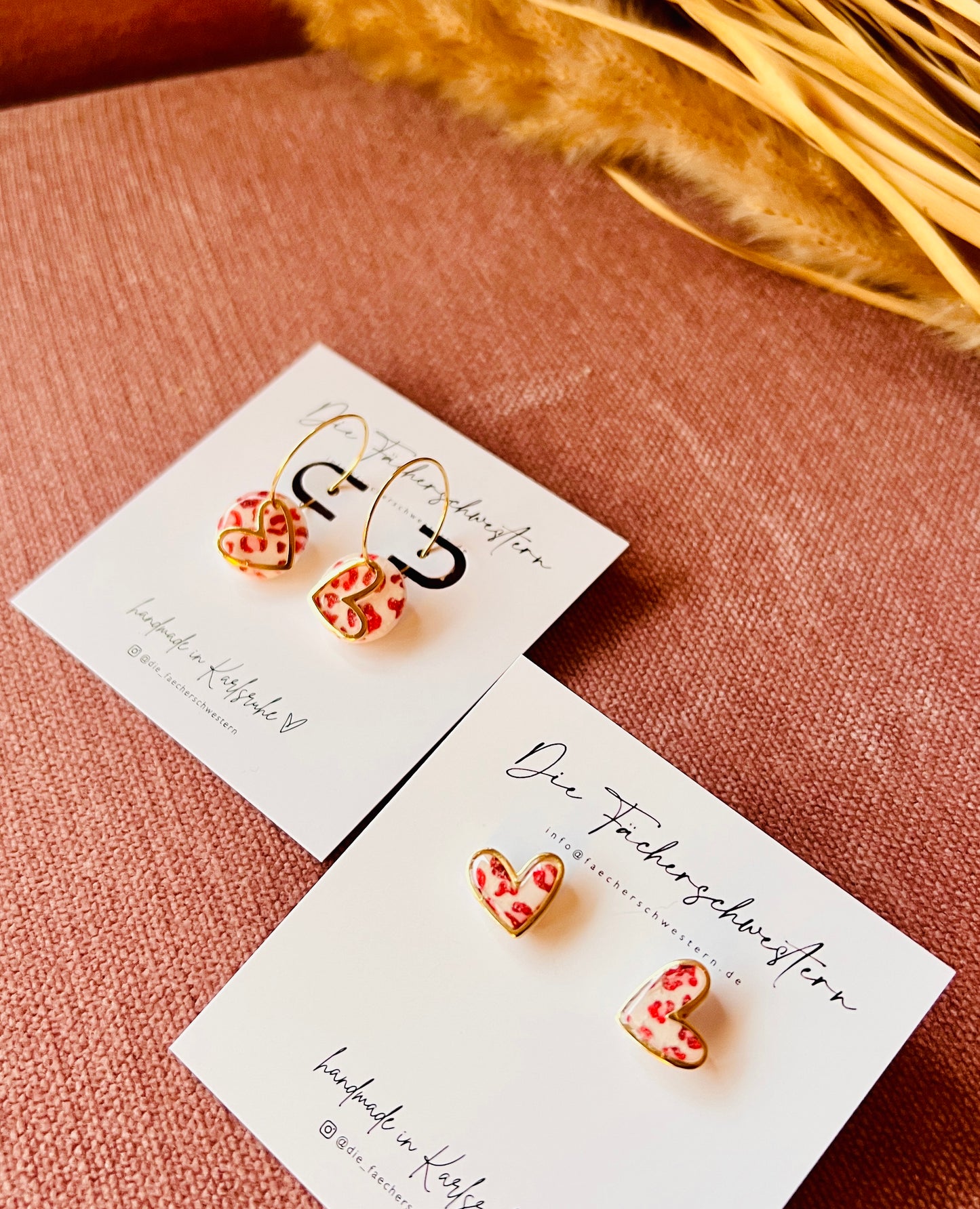 L.O.V.E. ❤️ | Herzchen Bundle - Creole & Stecker - Leoprint