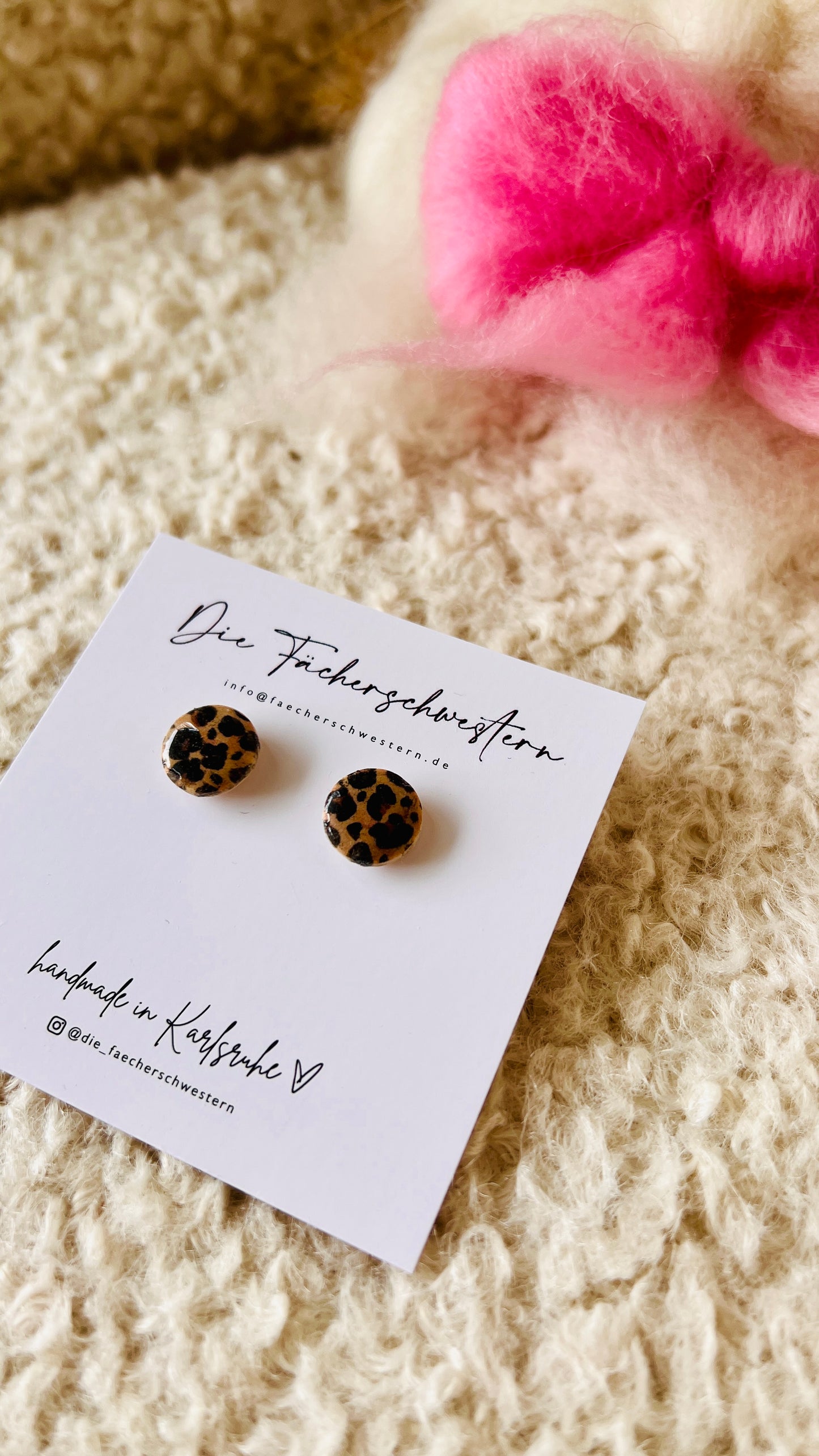 Ohrstecker - Leoprint/braun