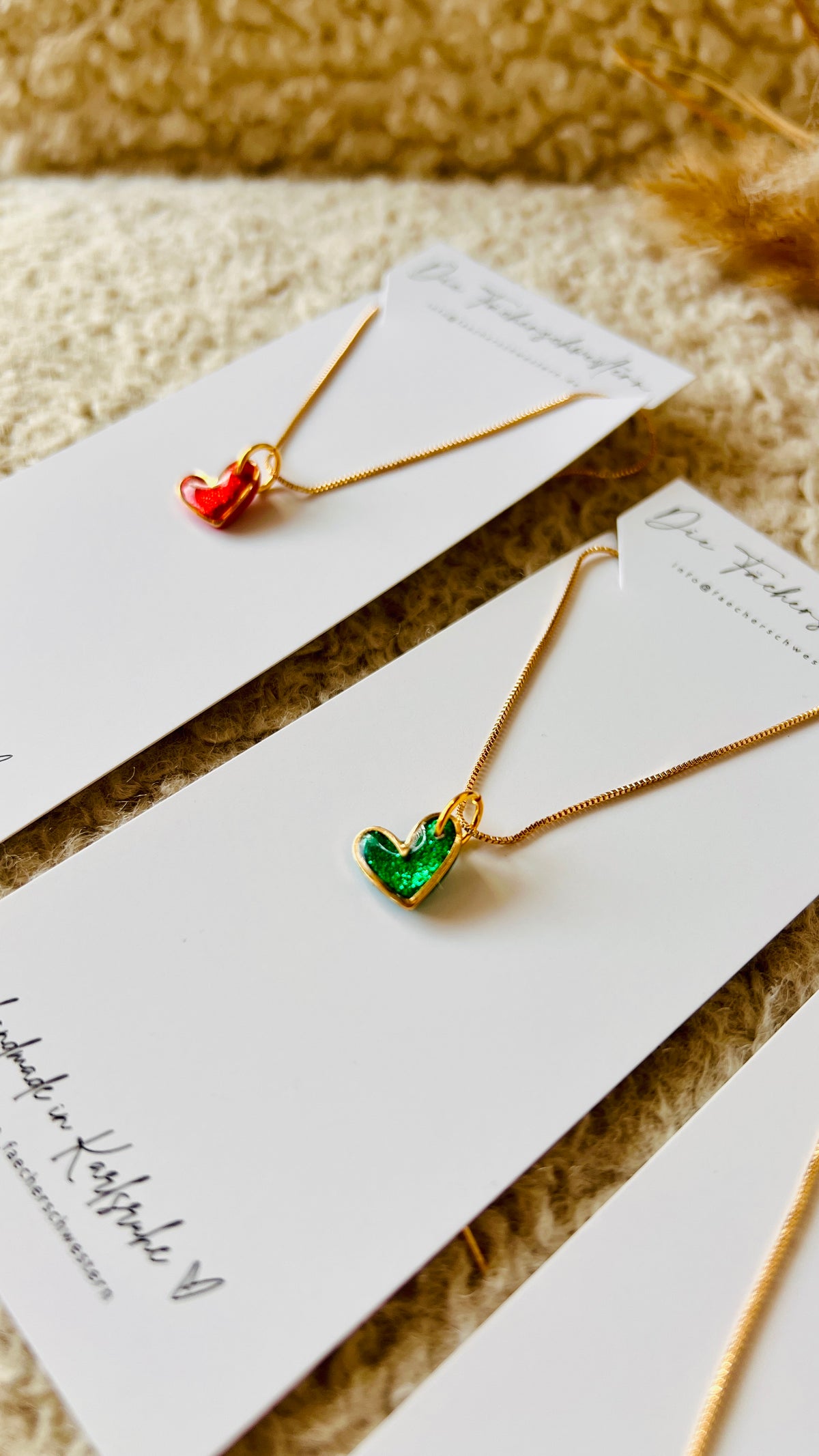 Holiday Season 🎄 | Glitzer Herzchen Halskette