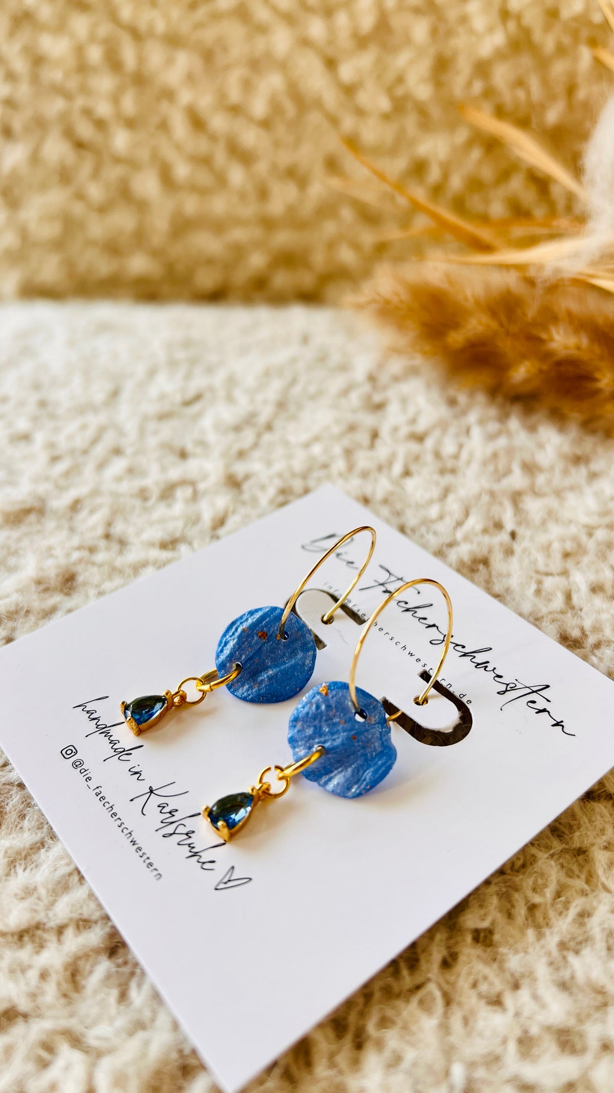 Creole mit blauem Zirkonia