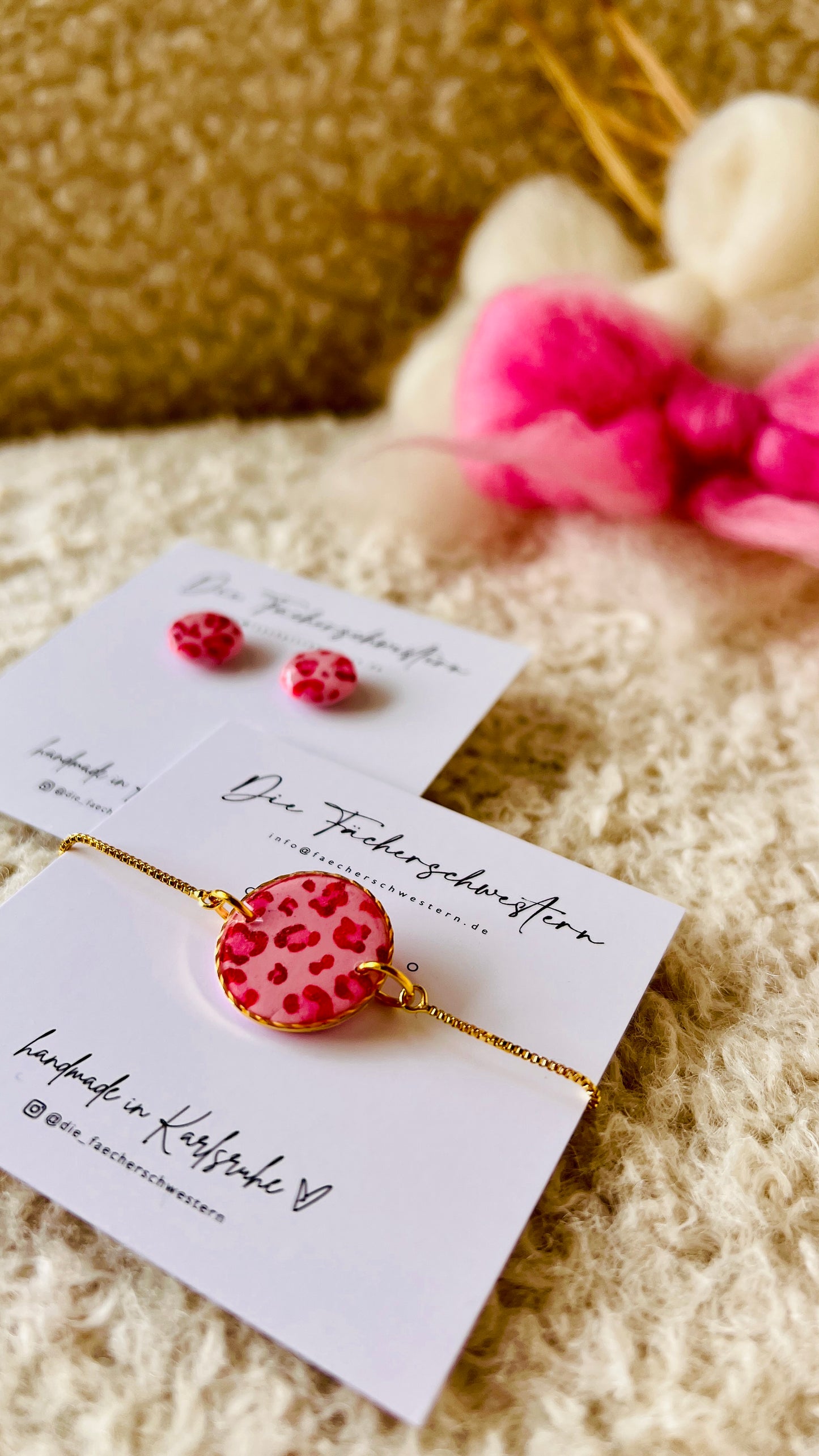 Leo Bundle rosa | Armband und Ohrstecker