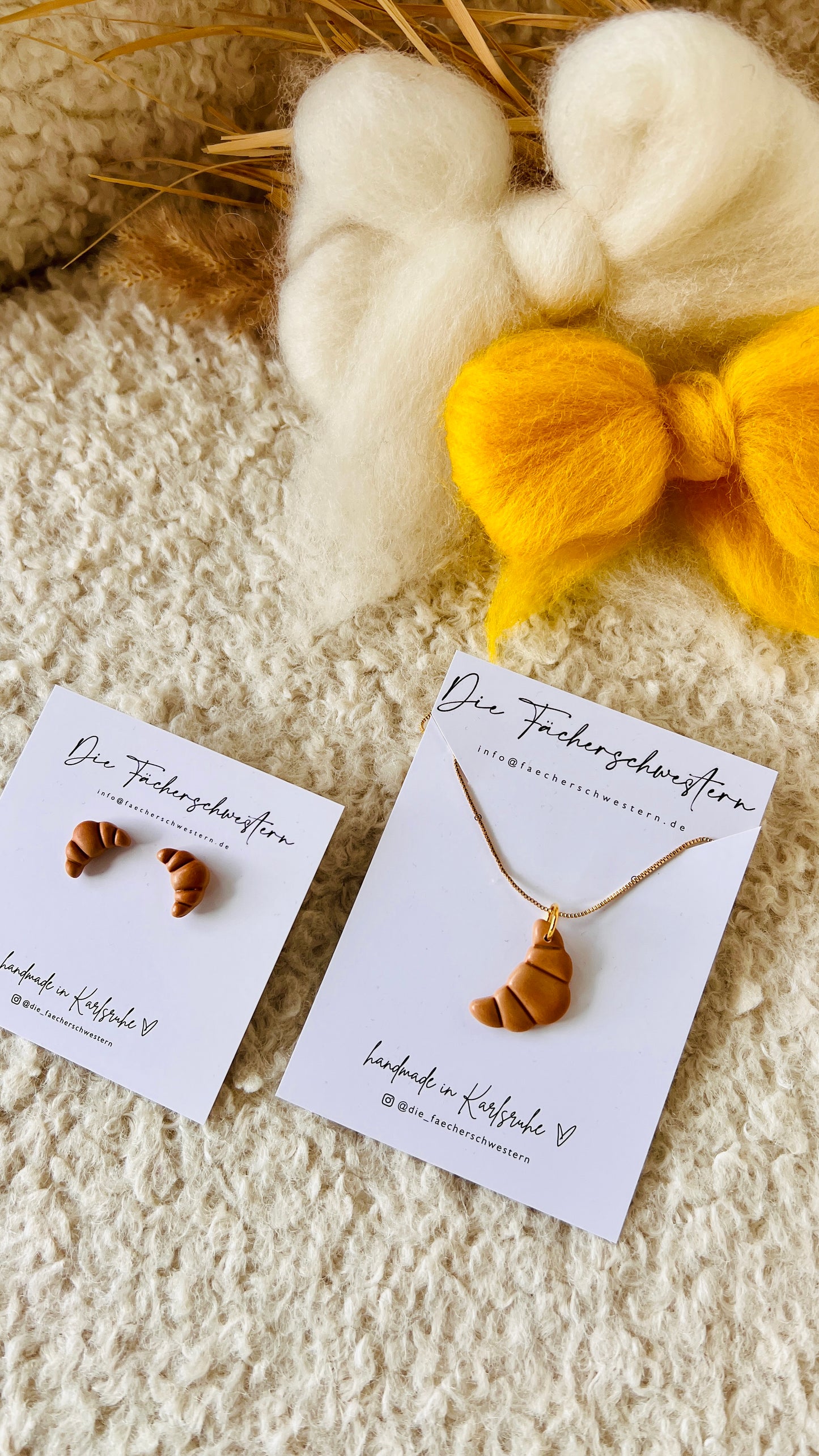 Bundle Ohrstecker & Halskette | Mademoiselle Croissant 🥐