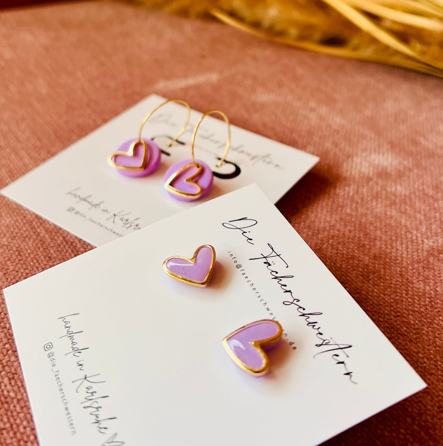 L.O.V.E. ❤️ | Herzchen Bundle - Creole & Stecker (versch. Farben)