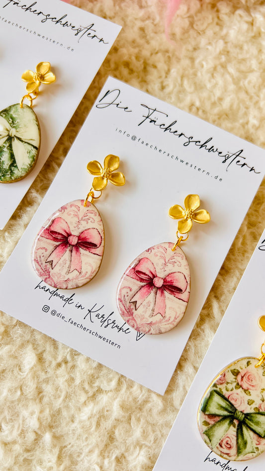 Ostern 🌼 | Ohrringe „Easter Egg“ grün/rosa