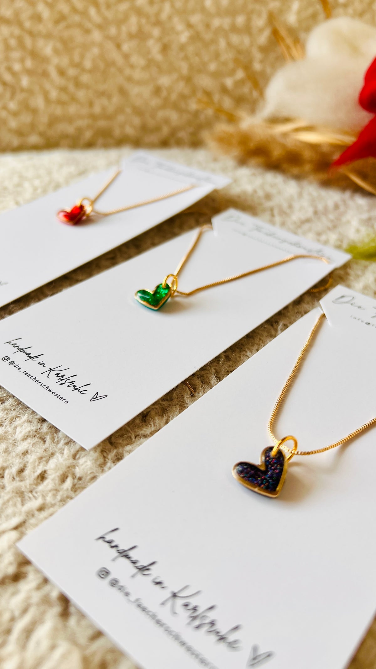 Holiday Season 🎄 | Glitzer Herzchen Halskette