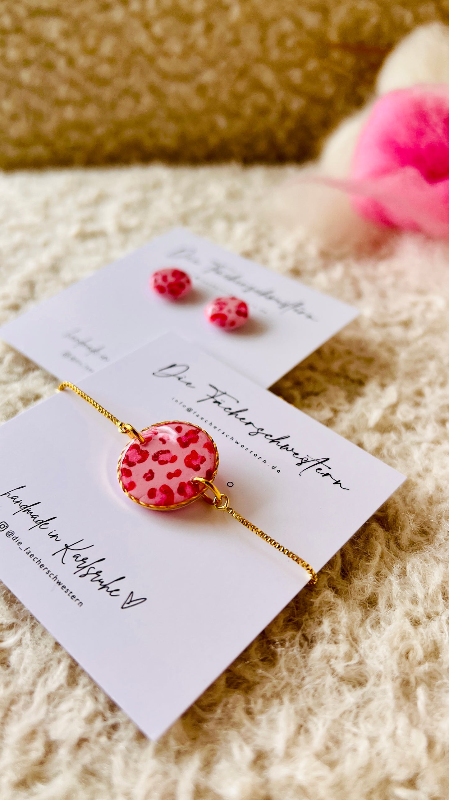 Leo Bundle rosa | Armband und Ohrstecker