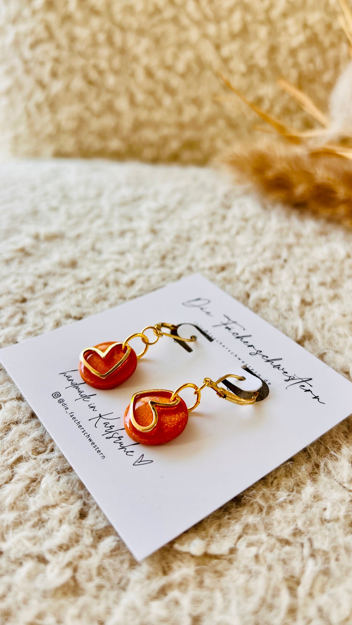 Herzchen Hänger orange