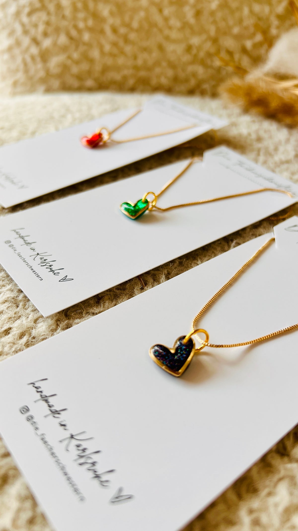 Holiday Season 🎄 | Glitzer Herzchen Halskette