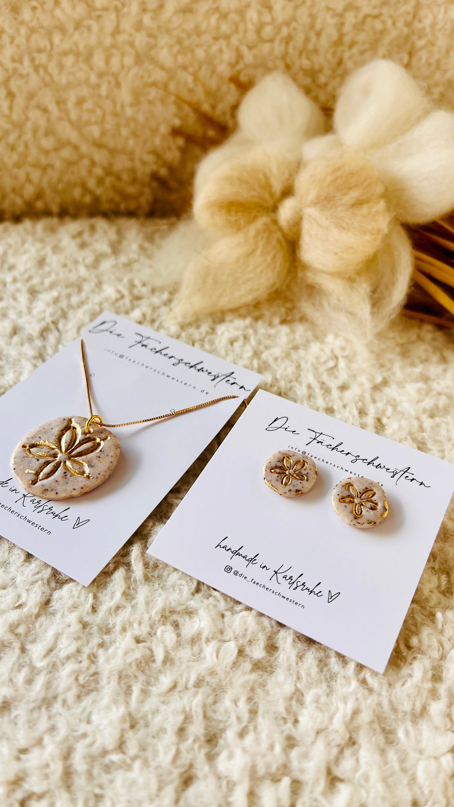 Sand & Sea 🐚 | Bundle Halskette & Stecker „Sanddollar“