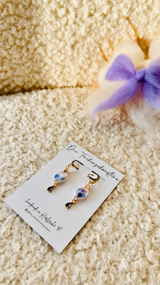 SPRINGVIBES 🌸 | Ohrringe mit blauem Zirkonia | purple Flowers
