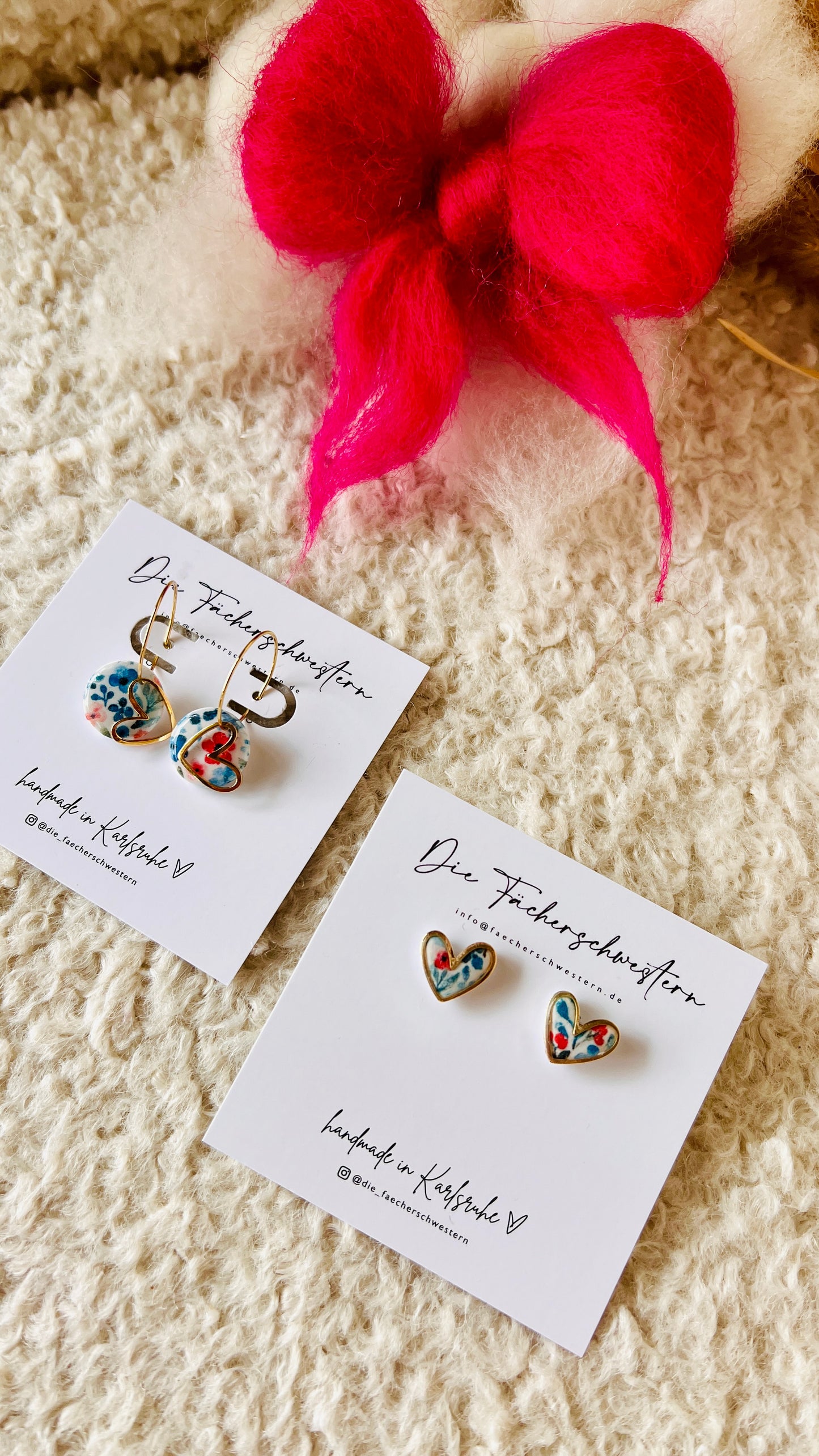 💙🤍❤️ Herzchen Bundle -    Creole & Stecker