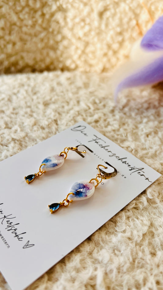 SPRINGVIBES 🌸 | Ohrringe mit blauem Zirkonia | purple Flowers