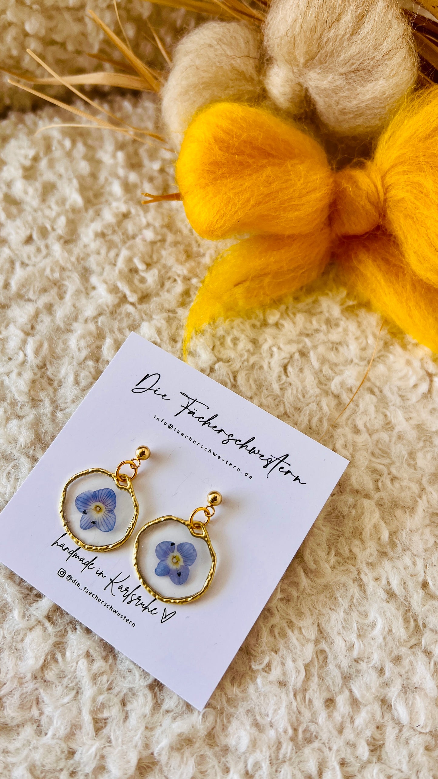 SPRINGVIBES 🌸 | Ohrringe „wildes Stiefmütterchen“ groß