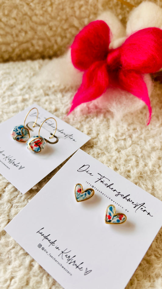 💙🤍❤️ Herzchen Bundle -    Creole & Stecker